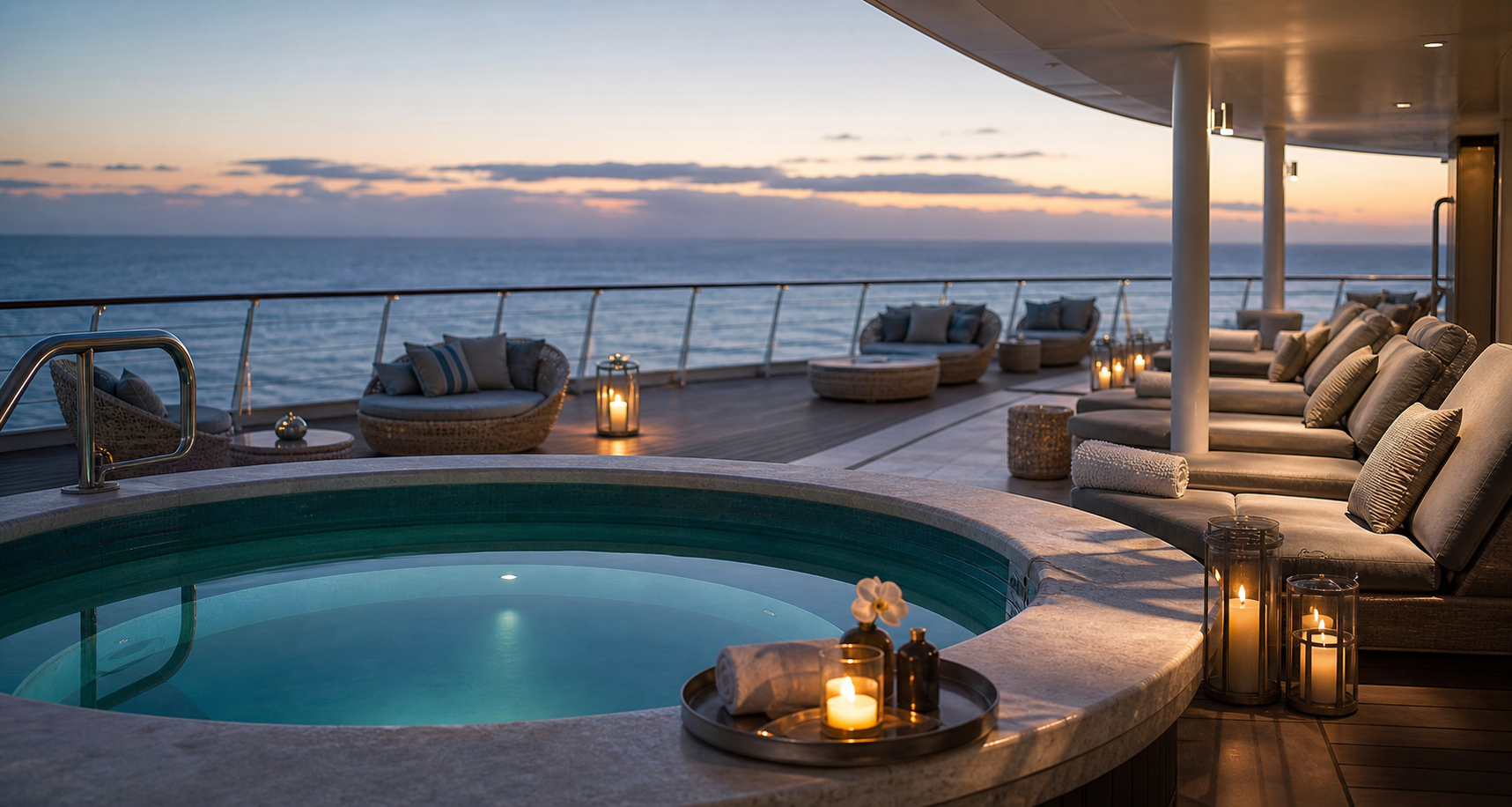 Wellness deck with ocean view